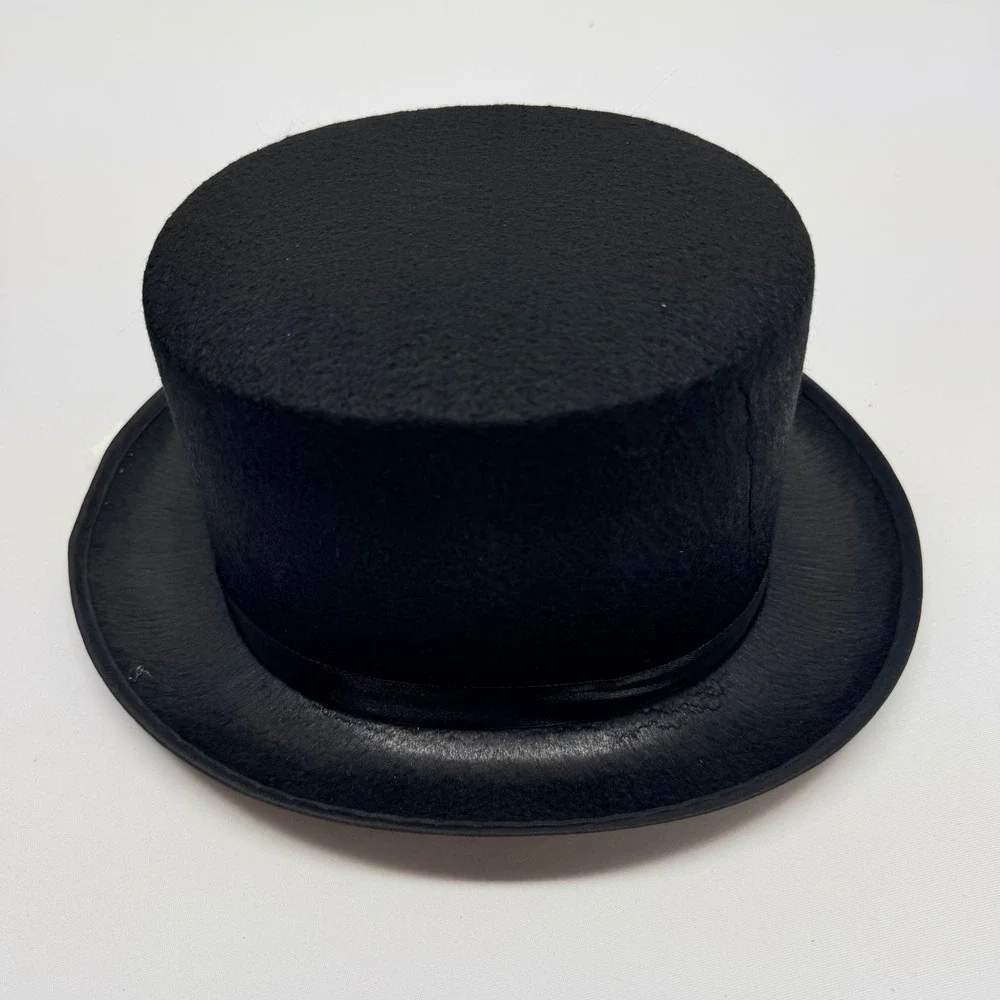 Black Top Hat Costume Accessory Adult Cosplay Party Novelty